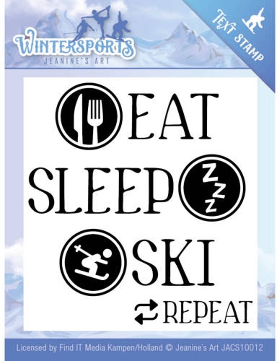 Stempel Tekst - Jeanines Art - Wintersports